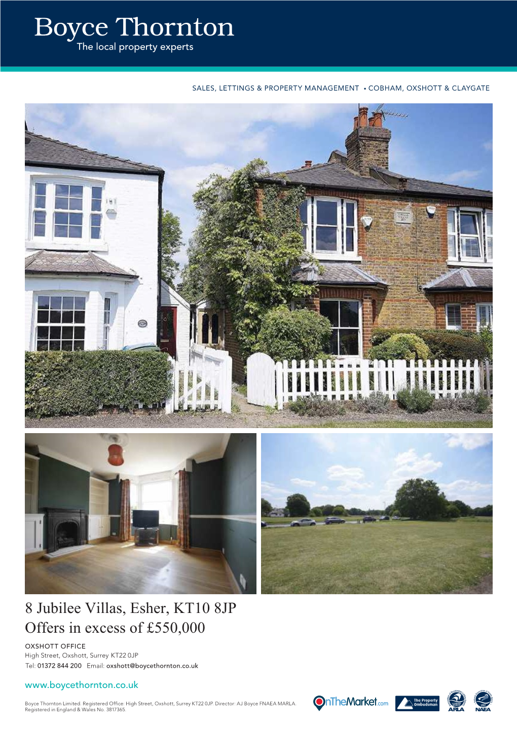 8 Jubilee Villas, Esher, KT10 8JP Offers in Excess of £550,000