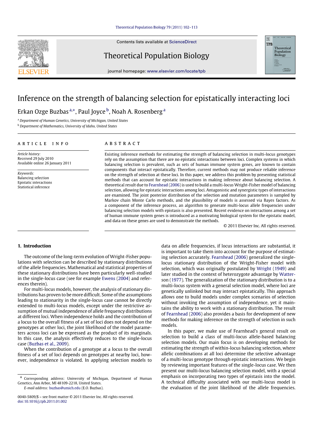 Inference on the Strength of Balancing Selection for Epistatically Interacting Loci