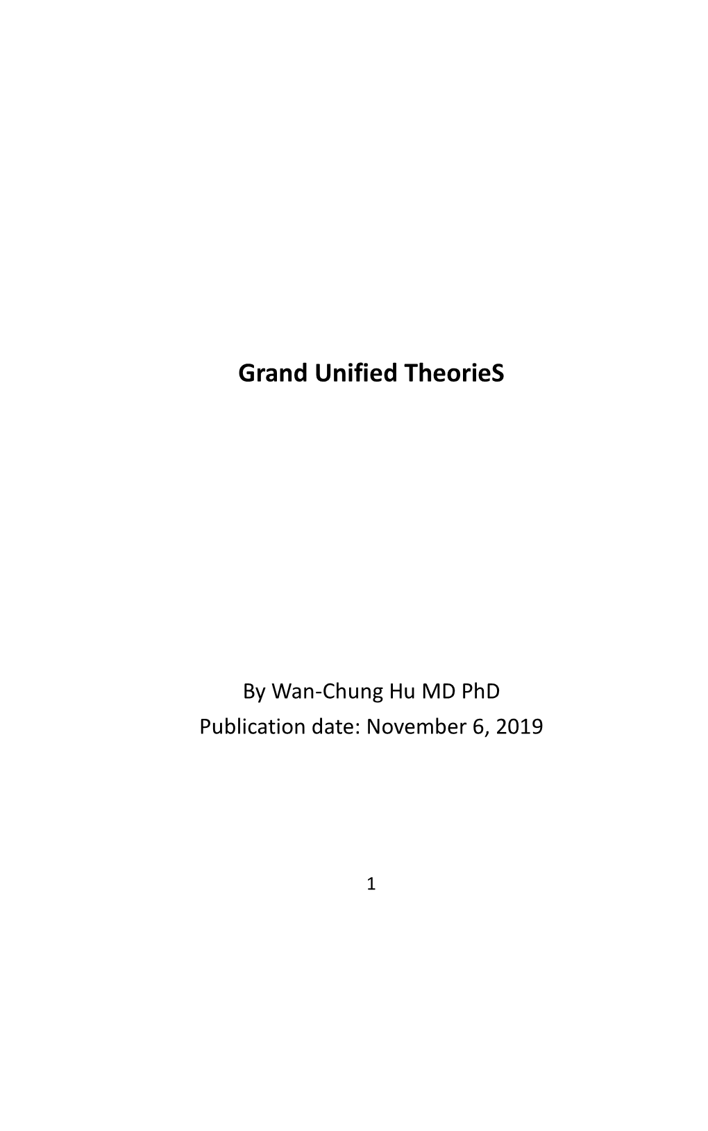 Grand Unified Theories