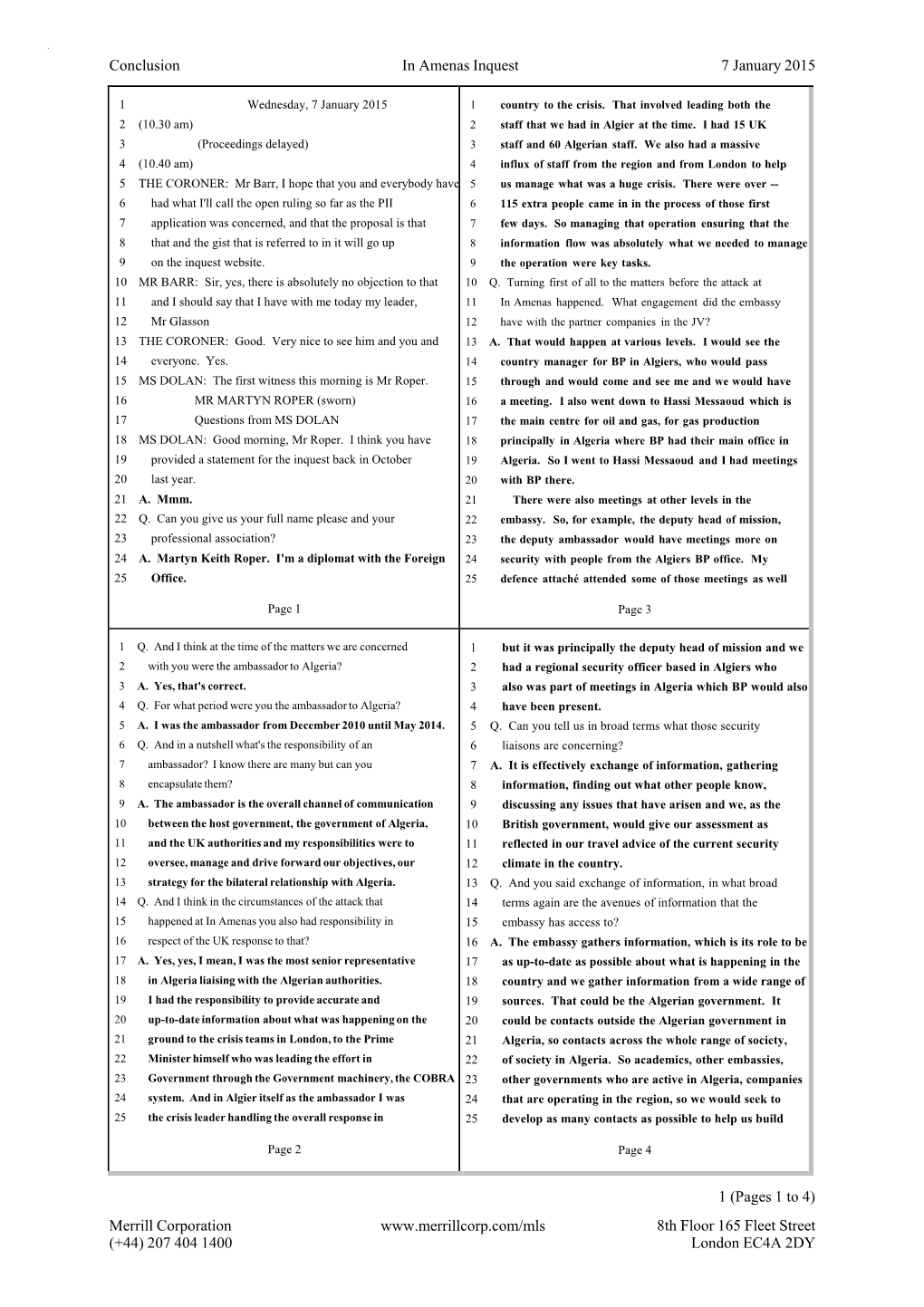 In Amenas Inquest 7 January 2015