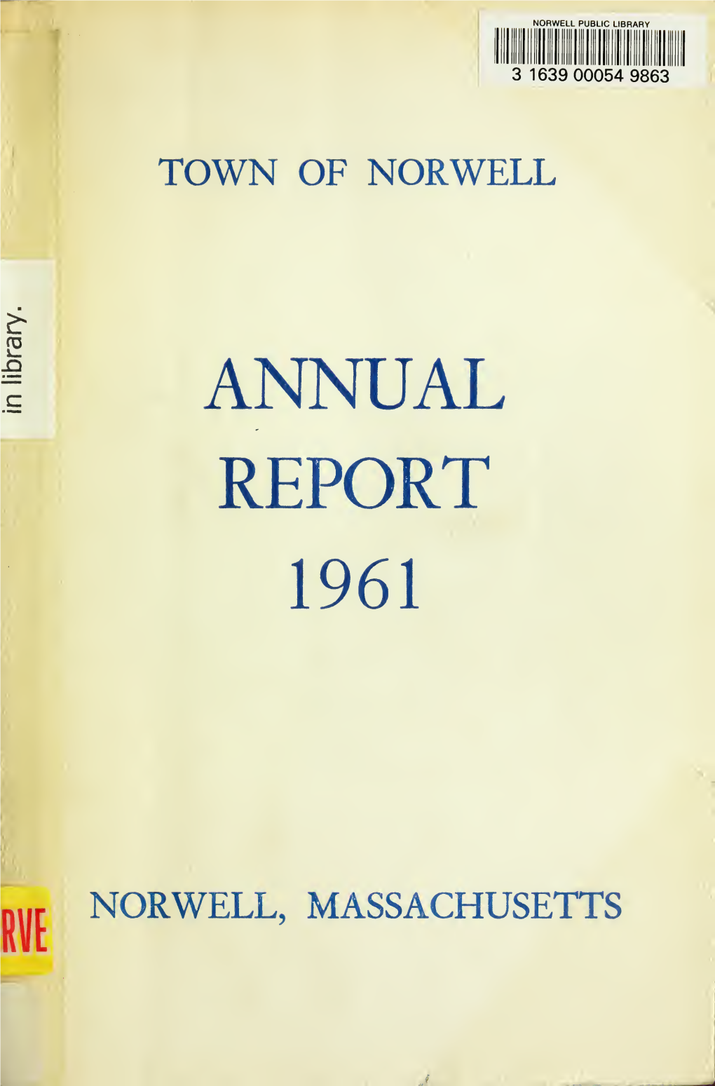 Town of Norwell Annual Report