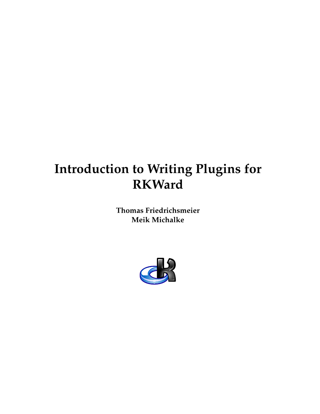 Introduction to Writing Plugins for Rkward