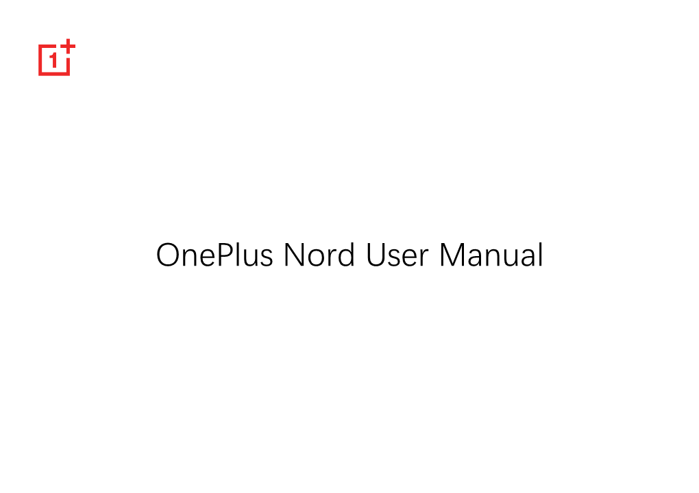 Oneplus Nord User Manual