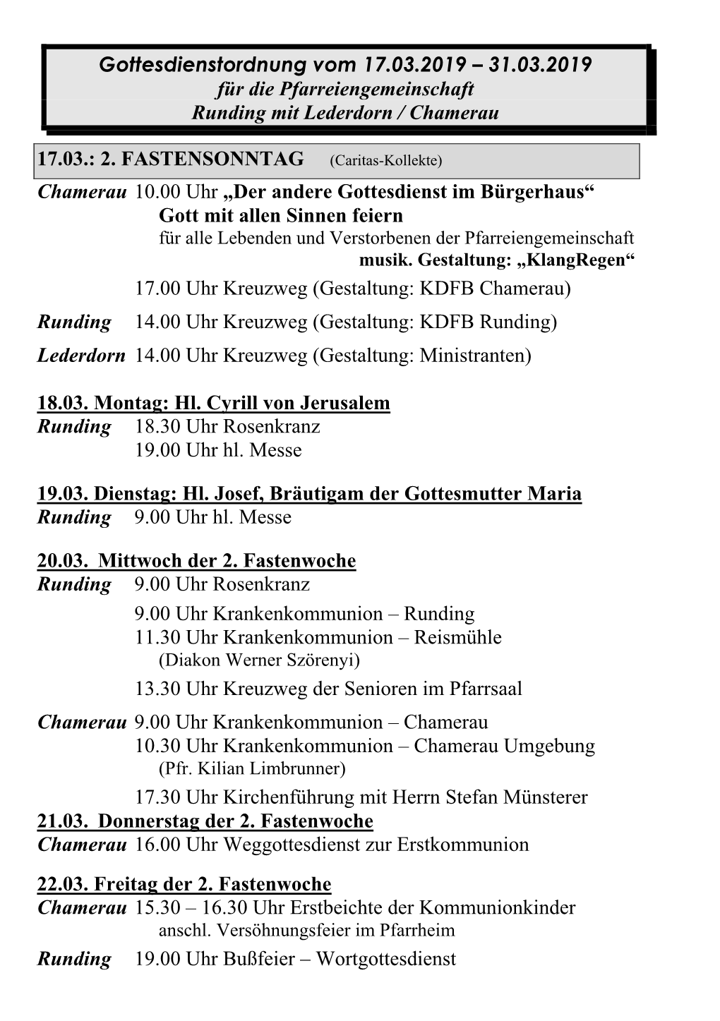 PFARRBRIEF Zum Erntedankfest