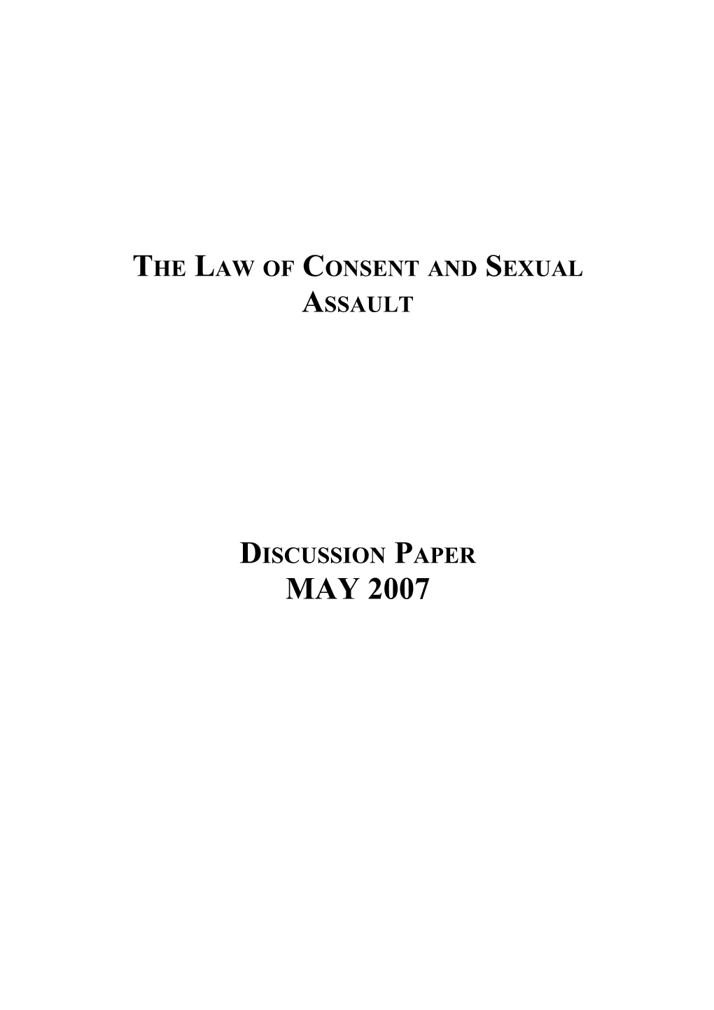 Discussion Paper 1: Consent