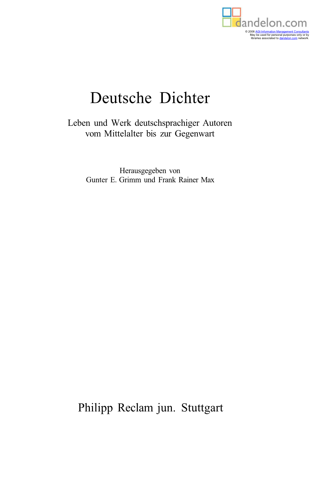 Deutsche Dichter