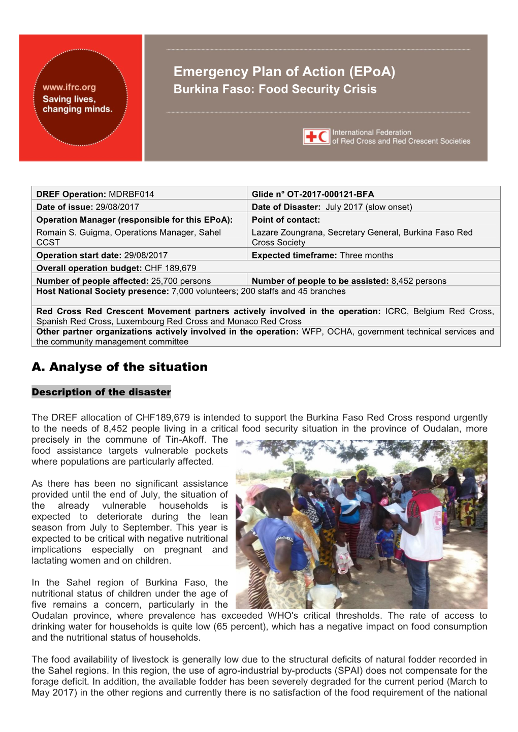 Burkina Faso: Food Security Crisis