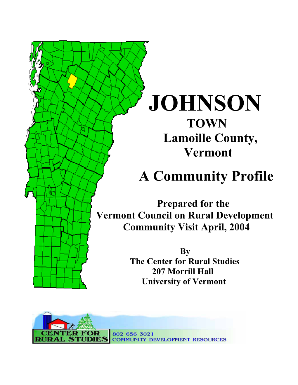 JOHNSON TOWN Lamoille County, Vermont