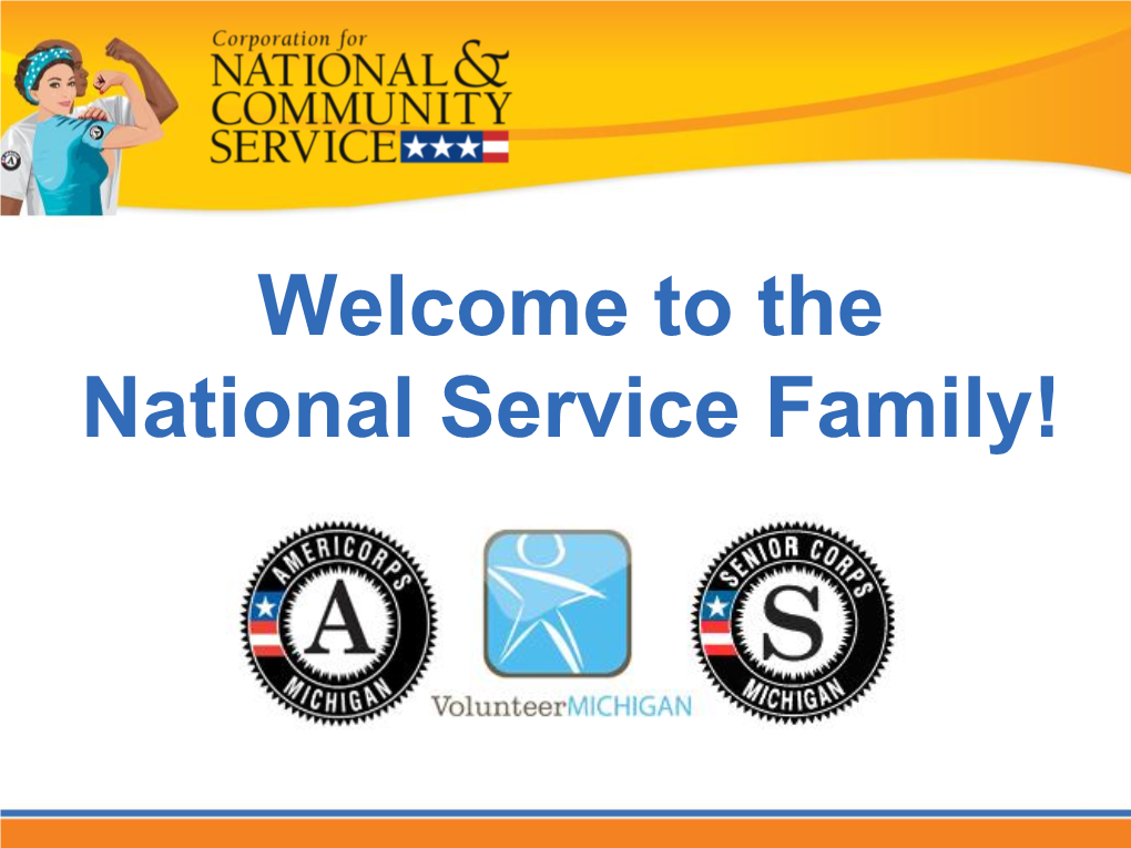 Welcome to the National Service Family! the National Service Family