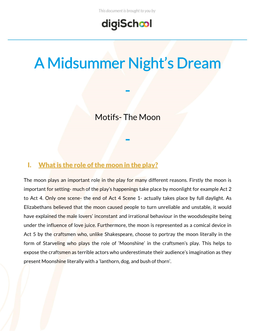 A Midsummer Night's Dream