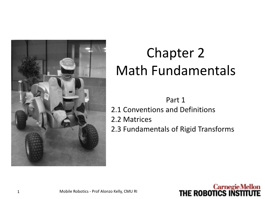 Chapter 2 Math Fundamentals