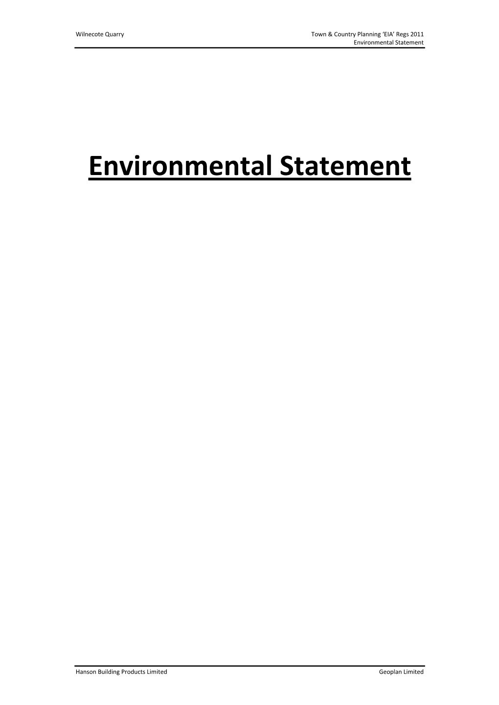 Environmental Assessment 1
