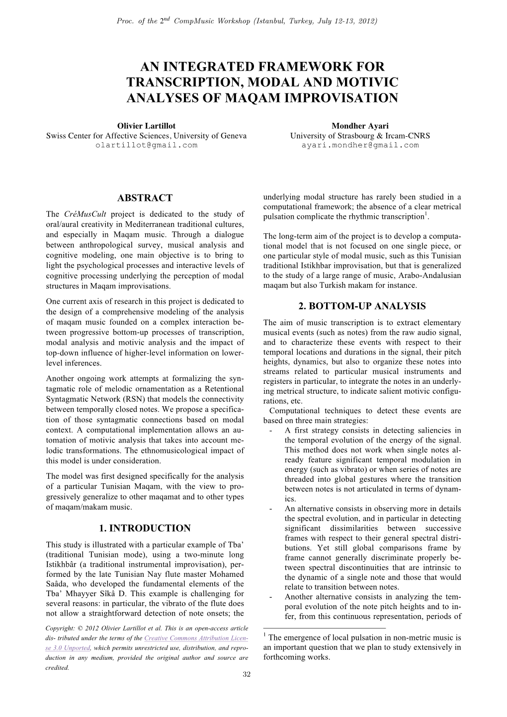 An Integrated Framework for Transcription, Modal and Motivic Analyses of Maqam Improvisation