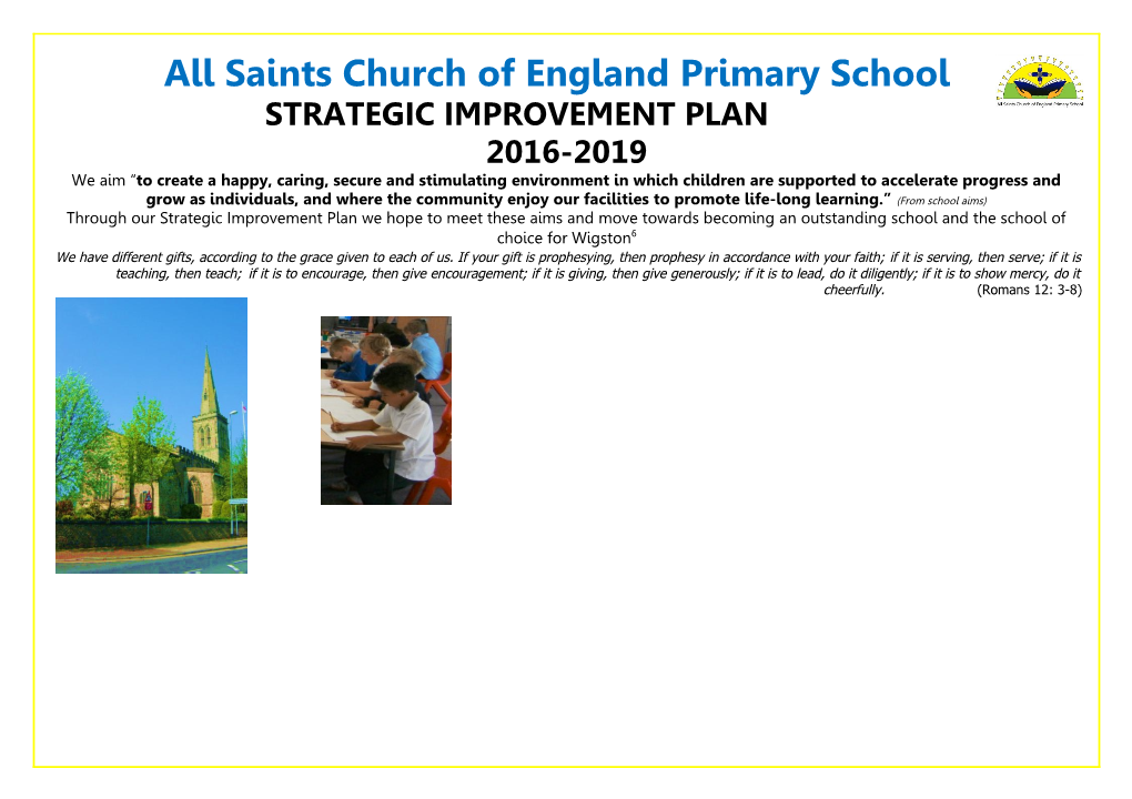 Strategic Improvement Plan