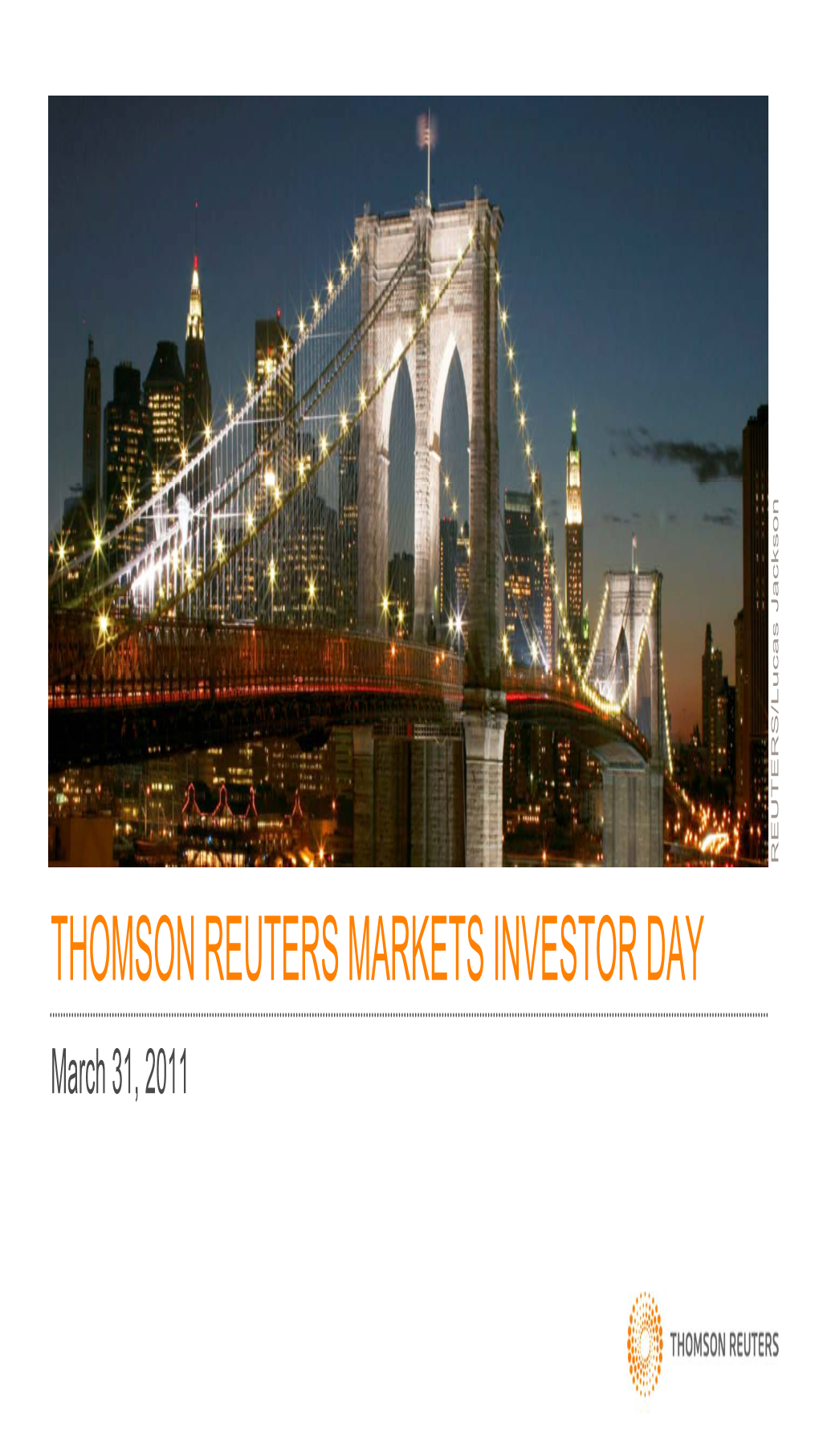 Thomson Reuters Markets Investor