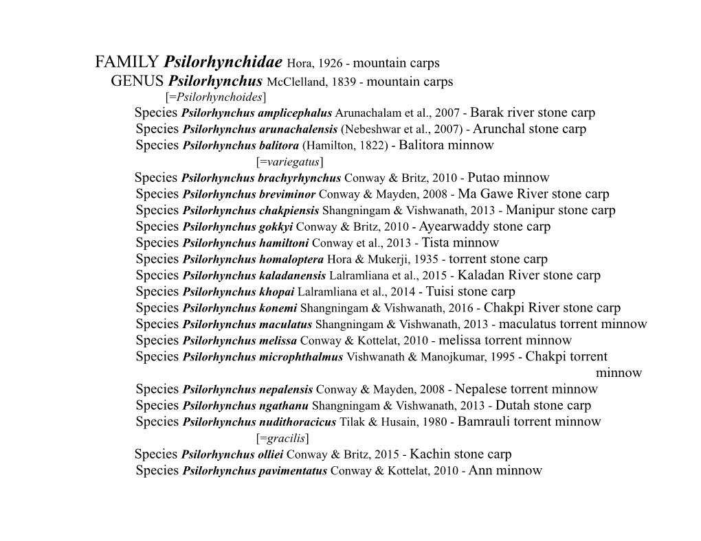 Psilorhynchidae