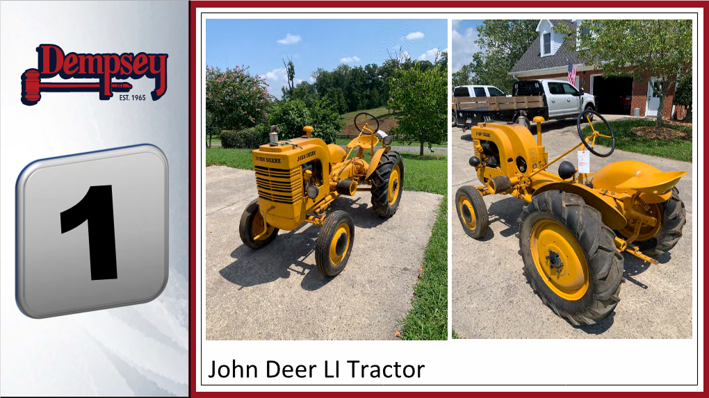 John Deer LI Tractor EST