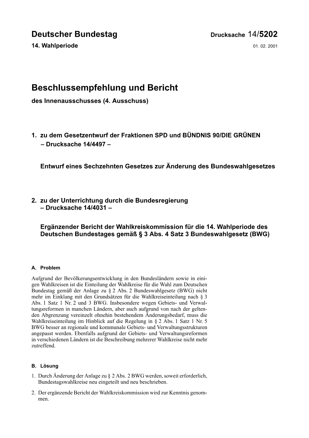 Beschlussempfehlung Und Bericht Des Innenausschusses (4