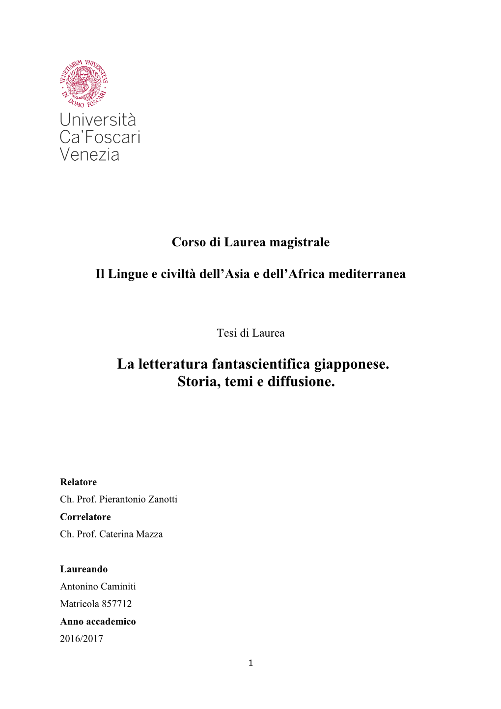 La Letteratura Fantascientifica Giapponese. Storia, Temi E Diffusione