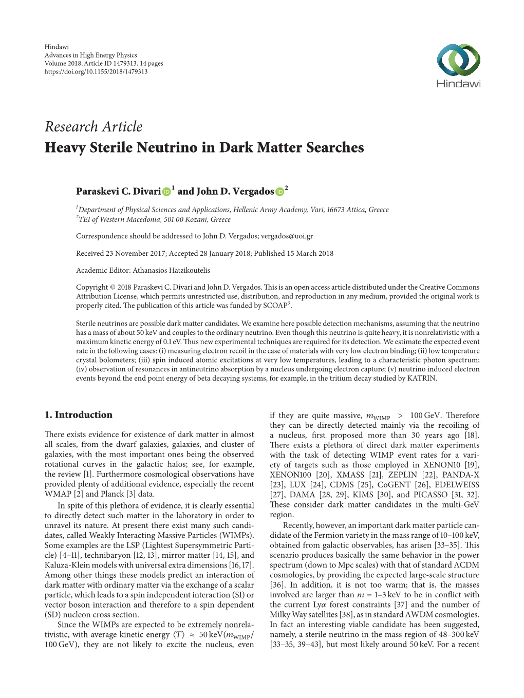 Research Article Heavy Sterile Neutrino in Dark Matter Searches