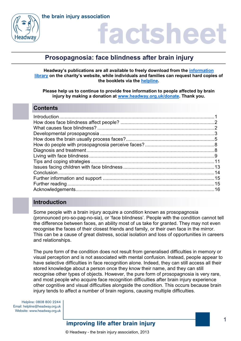 Prosopagnosia: Face Blindness After Brain Injury