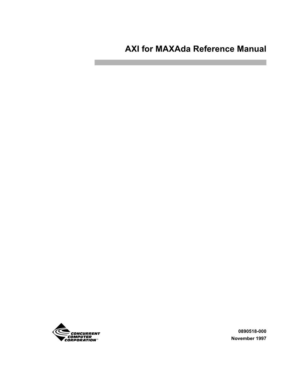 AXI for Maxada Reference Manual