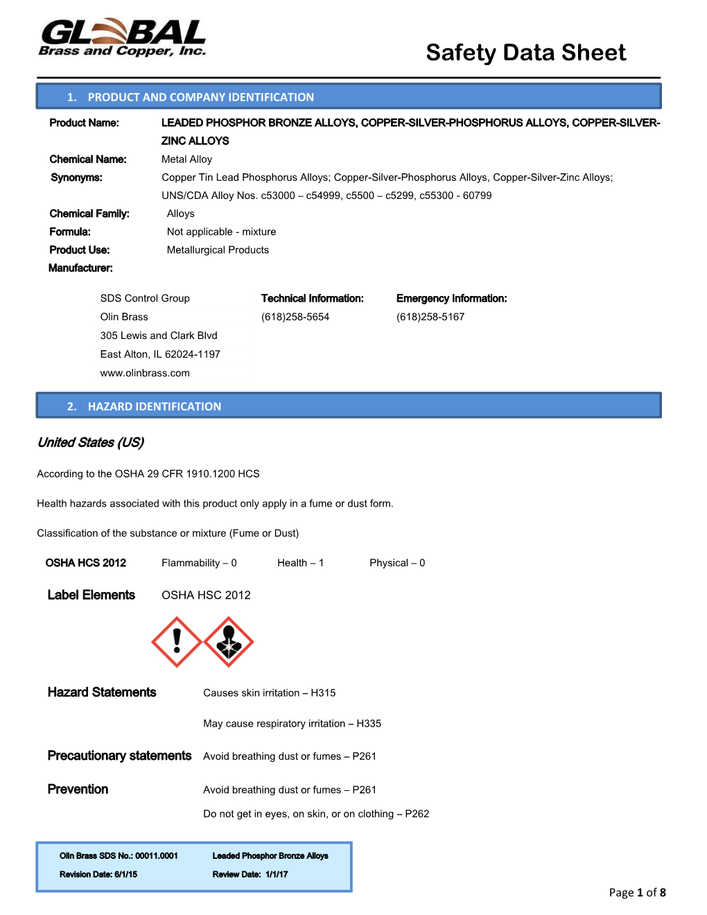 Safety Data Sheet