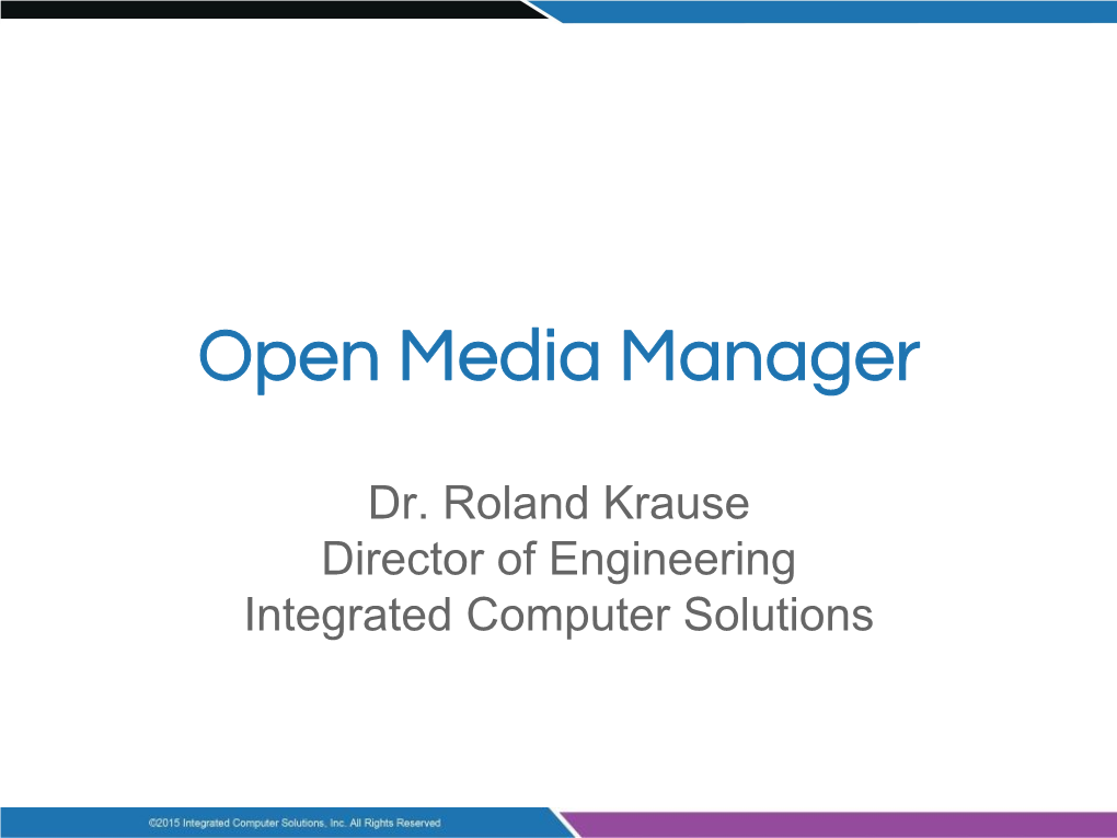 Open Media Manager