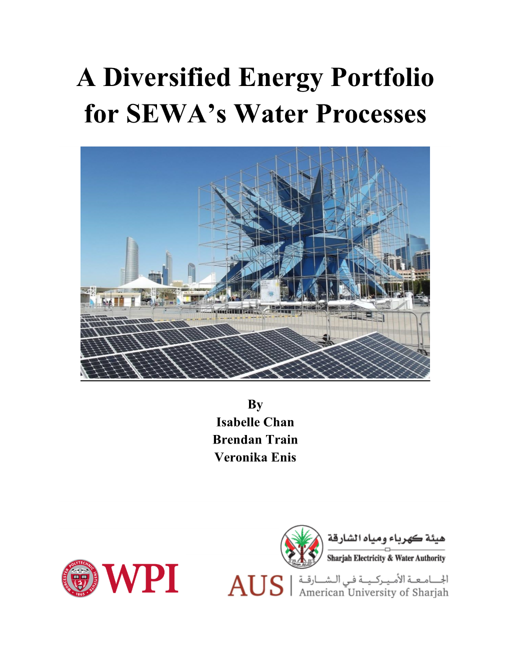 A Diversified Energy Portfolio for SEWA's Water Processes