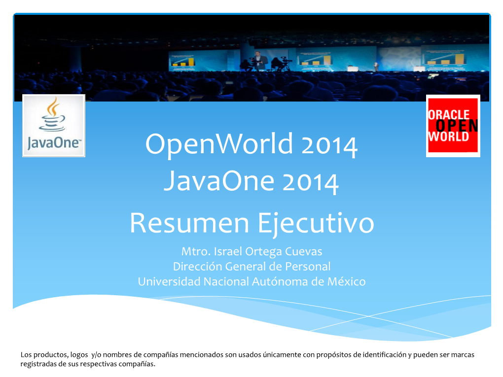 Openworld 2014 Javaone 2014