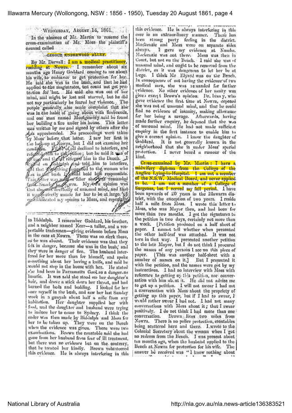 Illawarra Mercury (Wollongong, NSW : 1856 - 1950), Tuesday 20 August 1861, Page 4