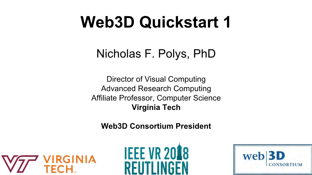 Web3d Quickstart 1