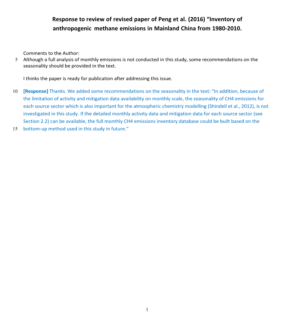 (2016) “Inventory of Anthropogenic Methane Emissions in Mainland China from 1980‐2010