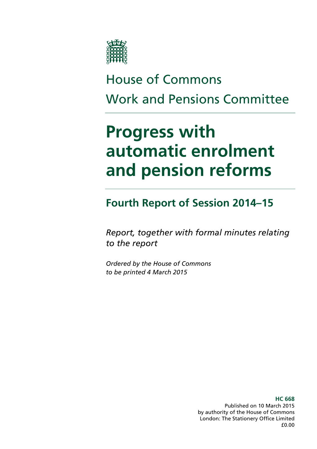 Work and Pensions Committee