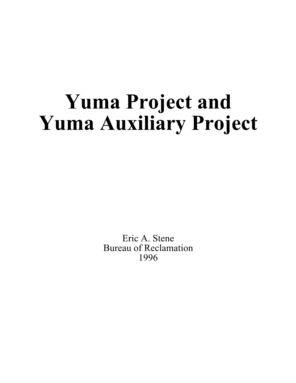 Yuma Project/Yuma Aux. Proj