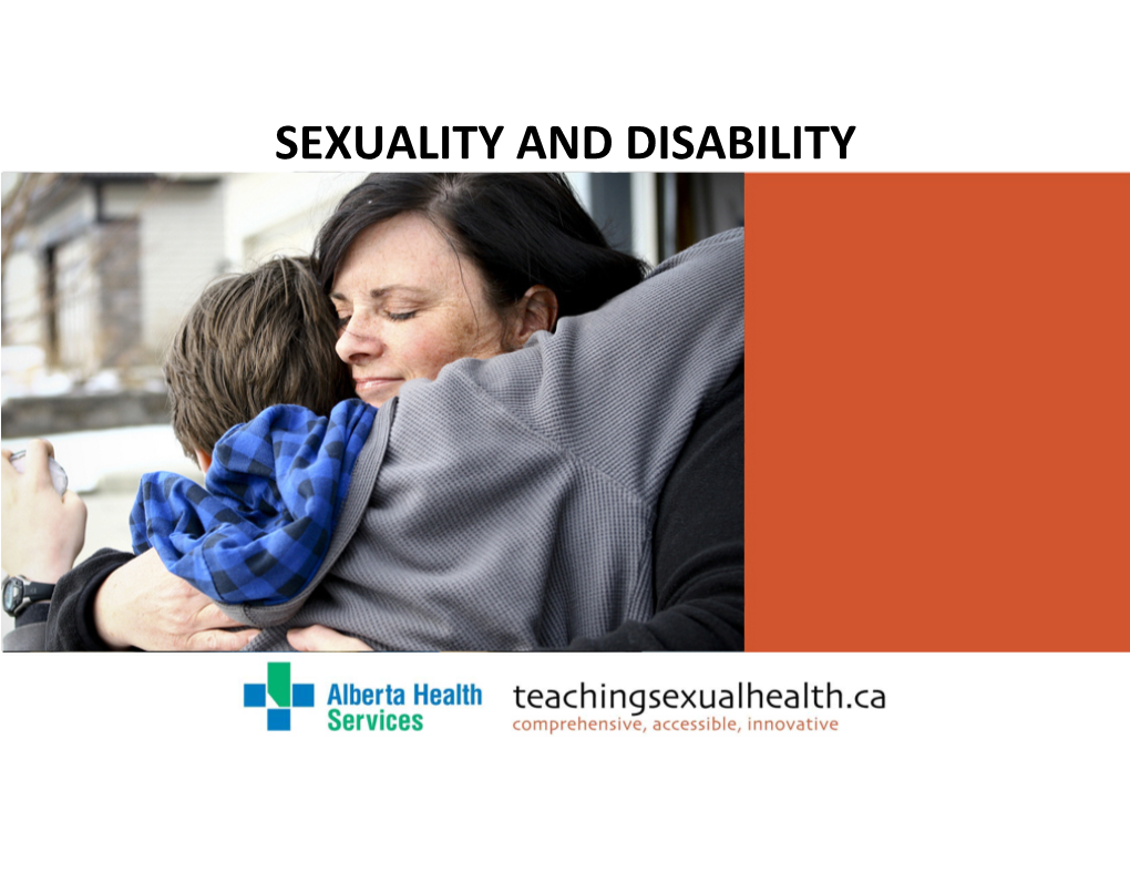 Sexuality and Disability