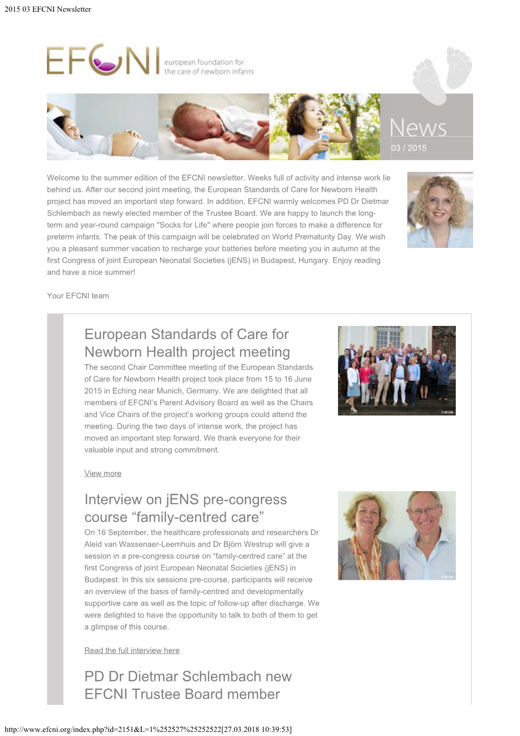 2015 03 EFCNI Newsletter