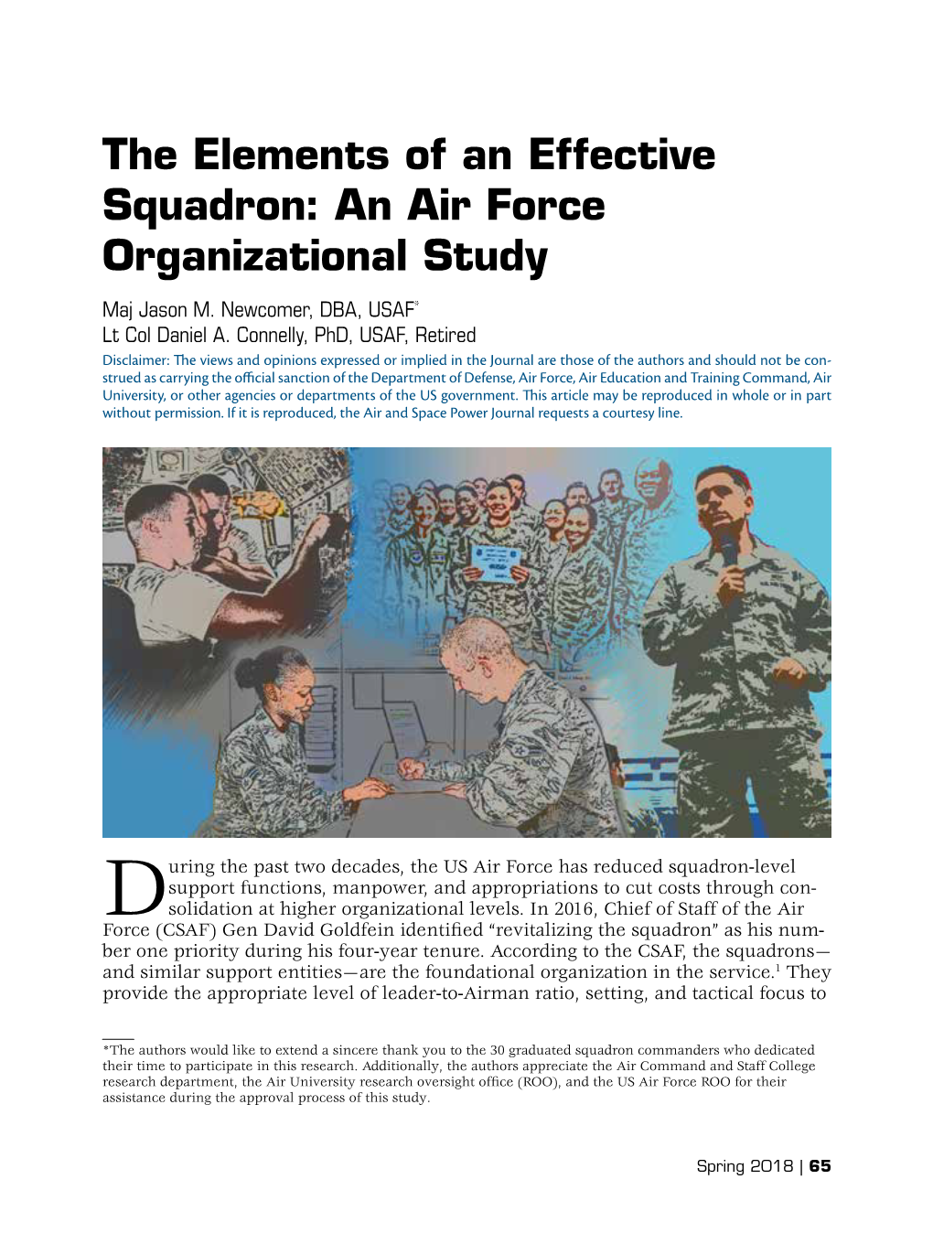 The Elements of an Effective Squadron: Air Force Organizational Study