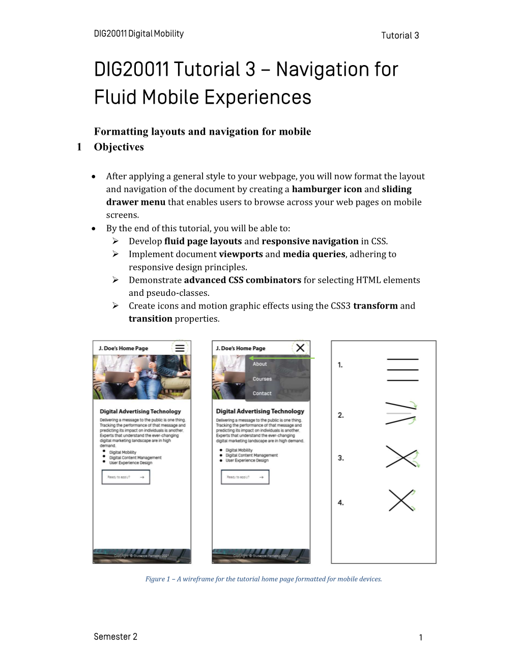 Formatting Layouts and Navigation for Mobile 1 Objectives