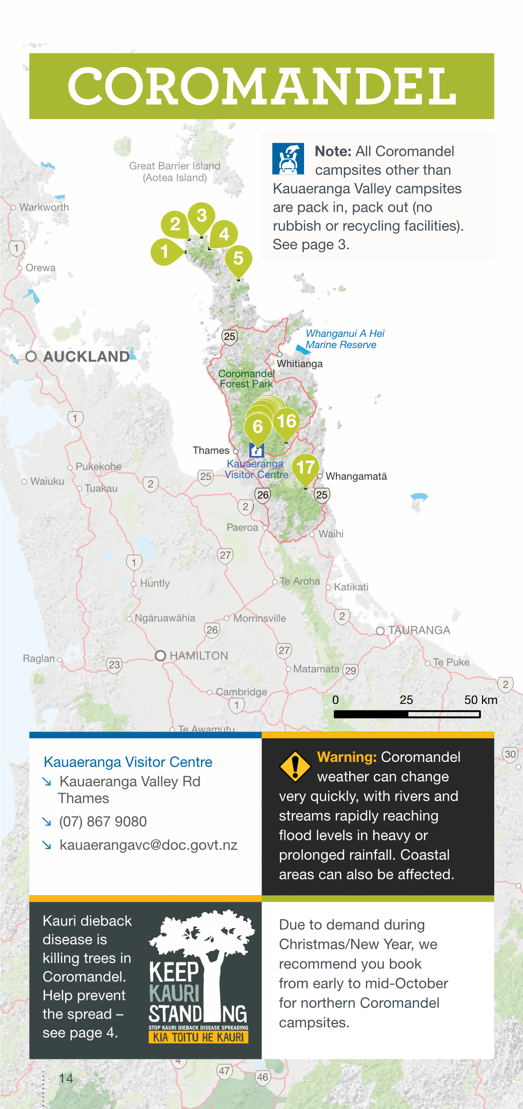 Conservation Campsites North Island 2019-20 Coromandel