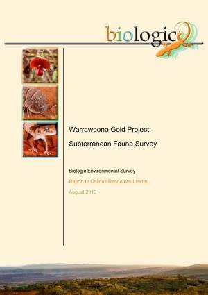 Subterranean Fauna Survey