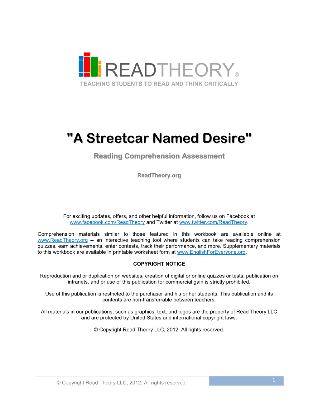 Readtheory® Teaching Students to Read and Think Critically