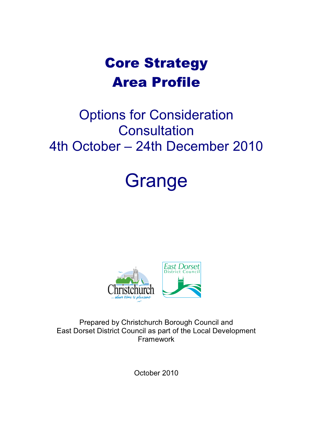 Grange Area Profile October 2010