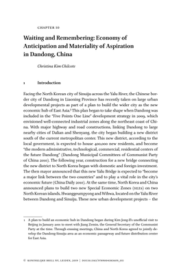 Economy of Anticipation and Materiality of Aspiration in Dandong, China