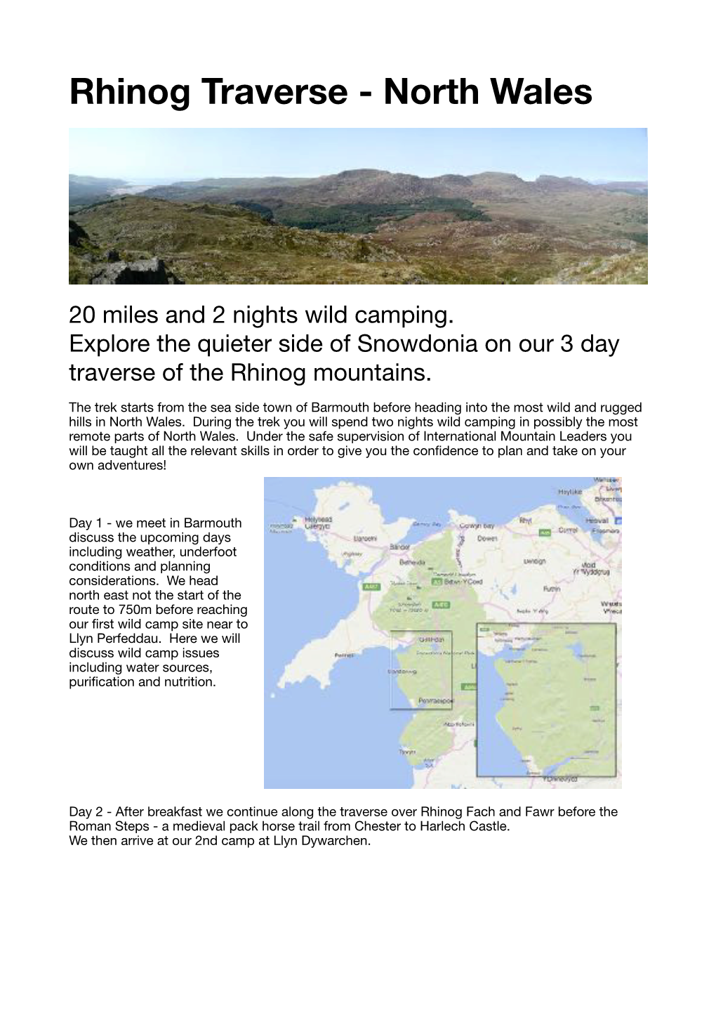 Rhinog Traverse Document