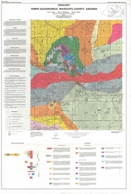 Geology and Mineral Technology Geologic Investigation Series M Ap GI-2-A GEOLOGY TEMPE QUADRANGLE, MARICOPA COUNTY, ARIZONA
