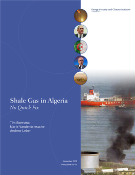 Shale Gas in Algeria No Quick Fix