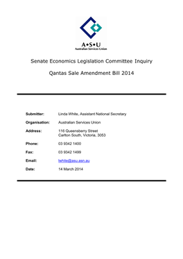 Qantas Sale Amendment Bill 2014