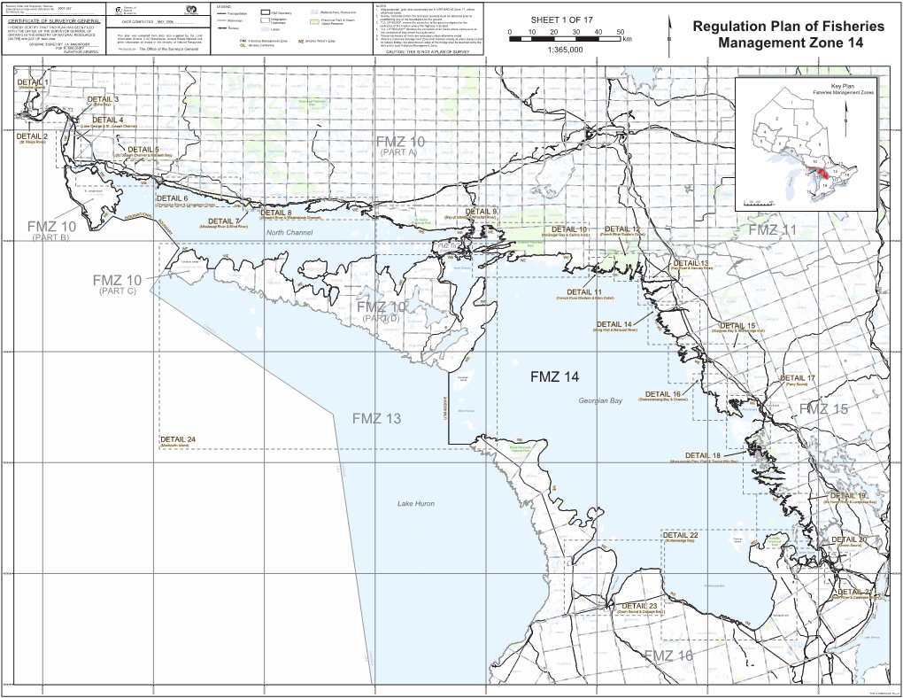 Regulation Plan Map of Fisheries Management Zone 14