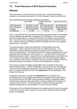 7.6. Final Outcomes of 2019 General Valuation